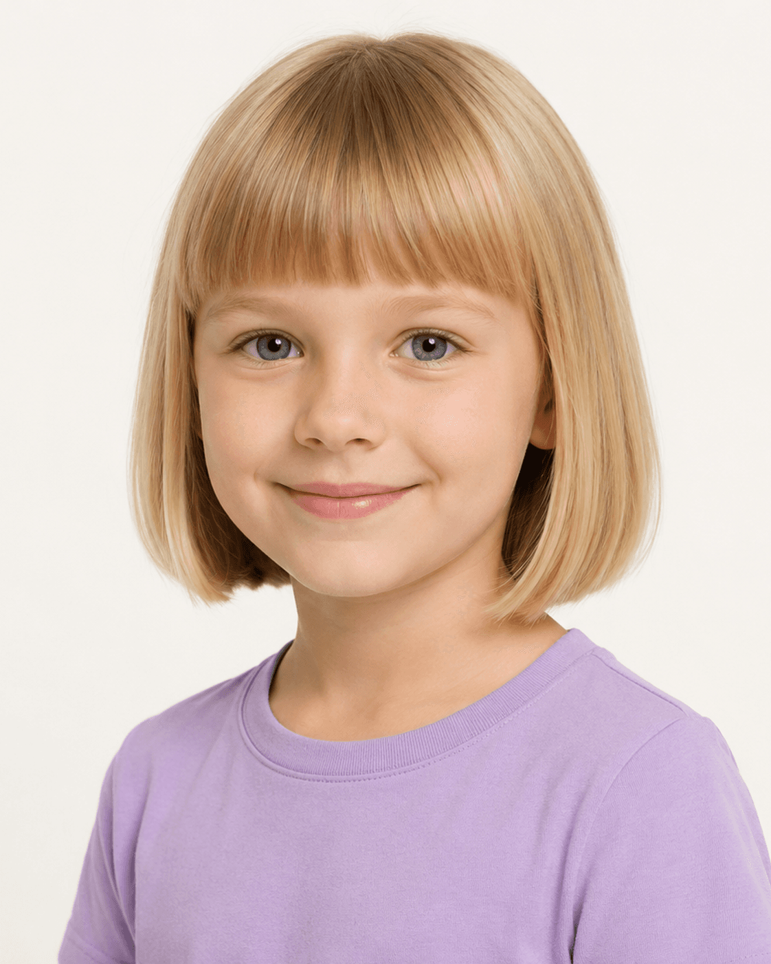Blunt Chin-Length Bob with Straight Fringe