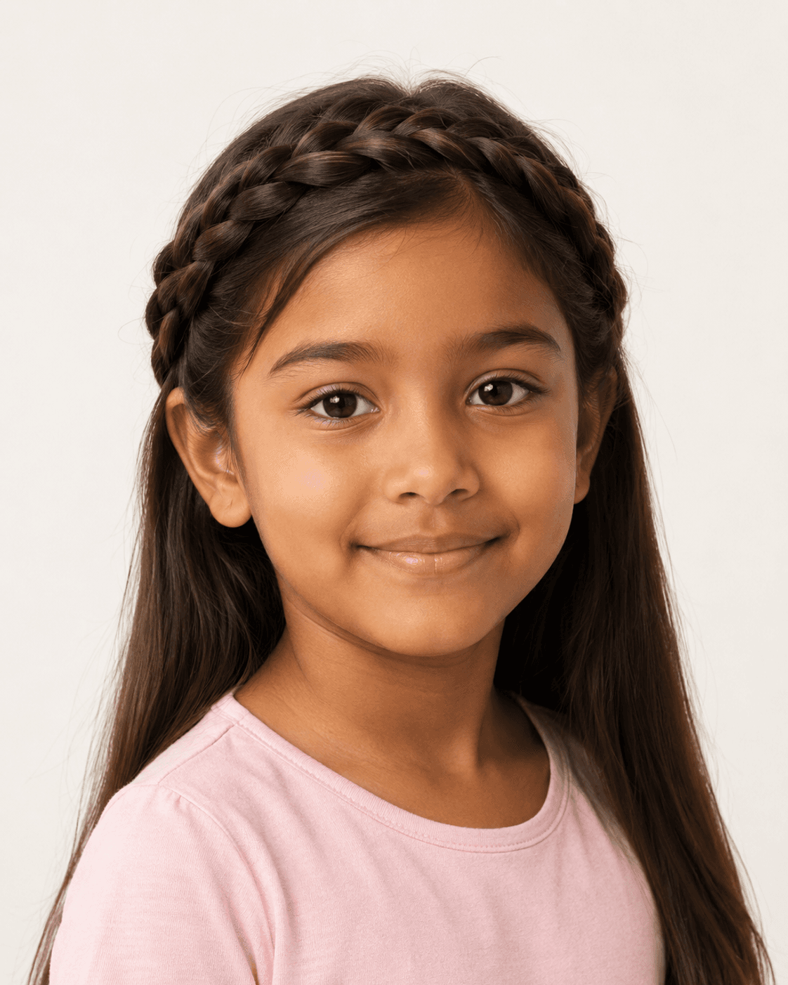 Braided Crown Style with Loose Length