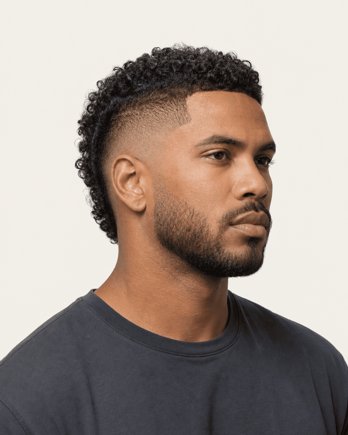 Burst Fade with Curly Mohawk