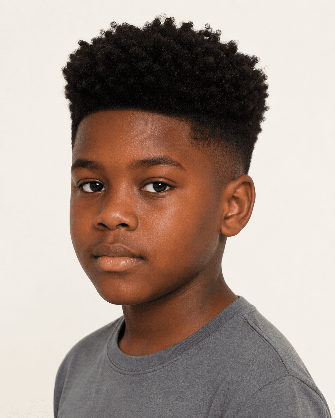 Curly High Top, Faded Sides