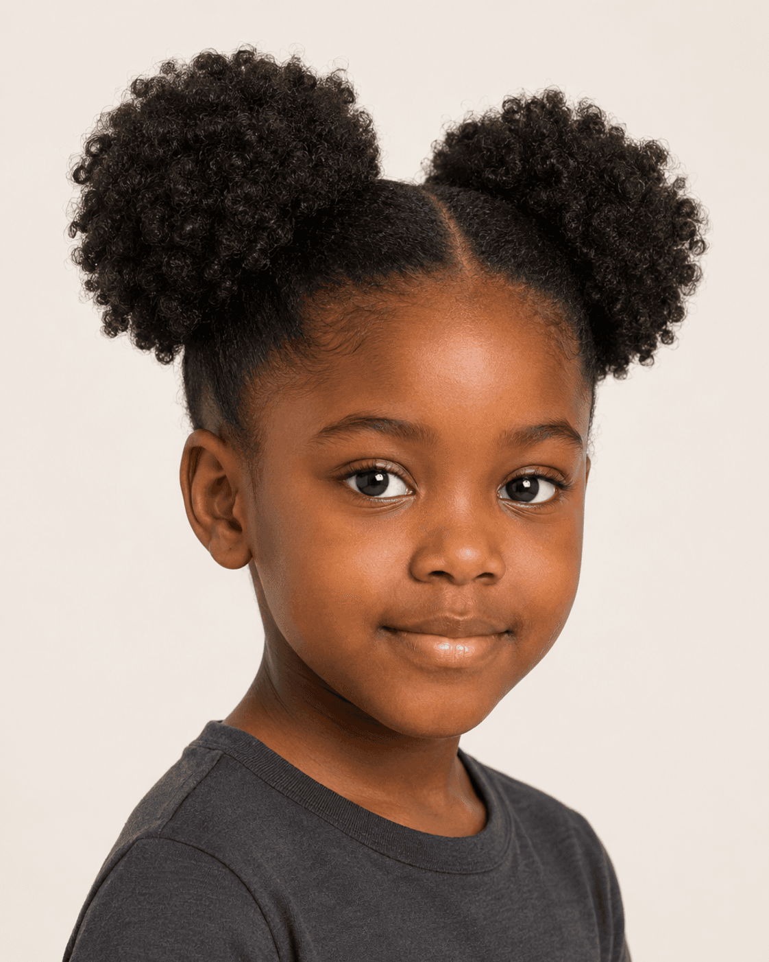 Curly Puffs, Double Pigtail Style