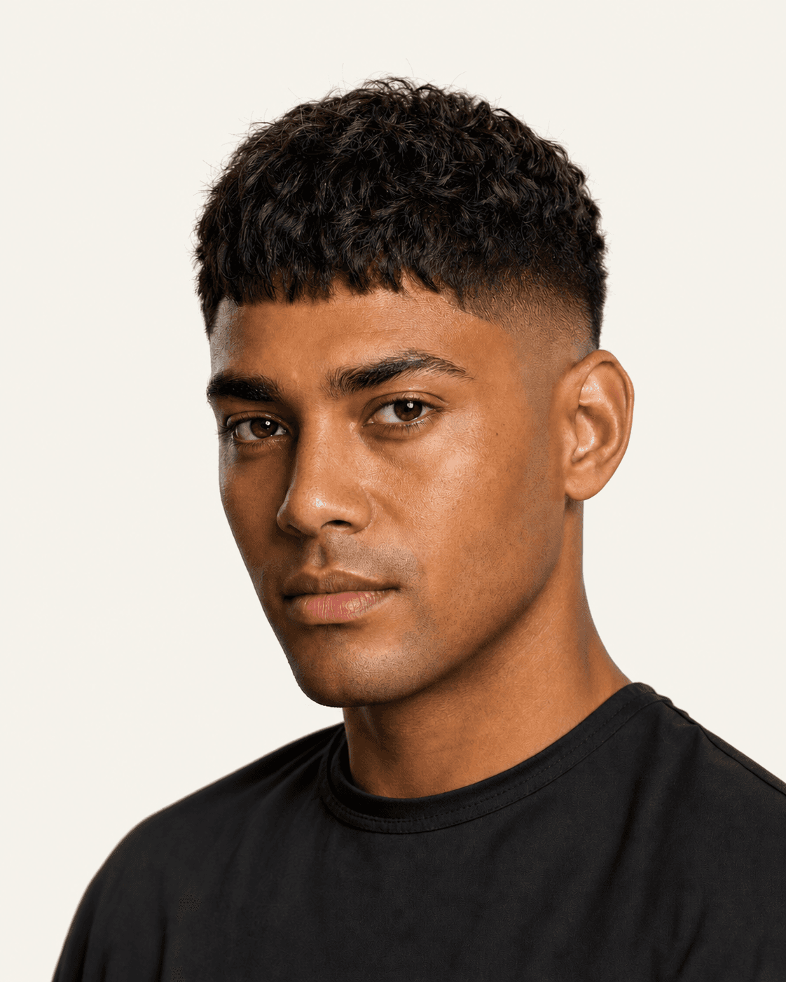 Textured French Crop with Mid-High Skin Fade